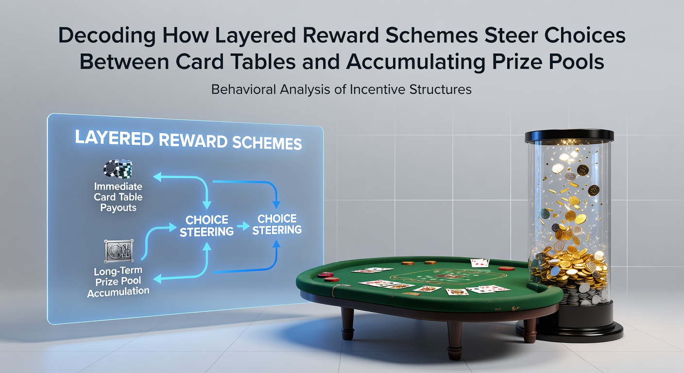 Layered casino reward tiers displayed on a digital screen showing points accumulation from card tables and slot progressives